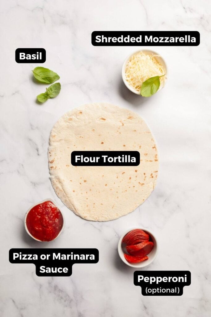 all ingredients in recipe with labels