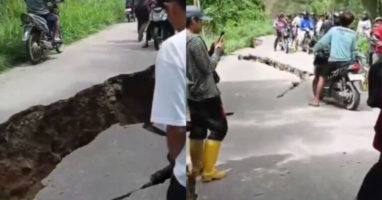 Tërmeti 6.7 ballë në Indonezi ndan rrugën përgjysmë, banorët në panik (VIDEO)